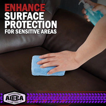 AIDEA Microfiber Applicator Pad-8Pack, Car Wash Sponge, Premium Microfiber Sponge and Cleaning Pads, Perfect for Effortless Wax, Sealant, and Conditioner Application, Car Detailing Supplies, Blue