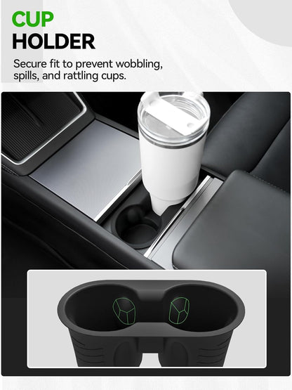 10PCS Center Console Organizer Tray for 2025 2026 Tesla Model Y Juniper Accessories, Under Seat Storage Armrest Hidden Storage Box Cup Holder Charger Pad for Tesla ModelY Juniper (Not fit Standard)