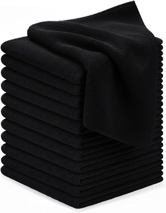 Avalon Towels Microfiber Cleaning Cloths (Value Pack of 36) - Size 16 x 16 Inches, Highly Absorbent Cleaning Rags, Lint Free, Reusable and Washable, Microfiber Towels for Cars