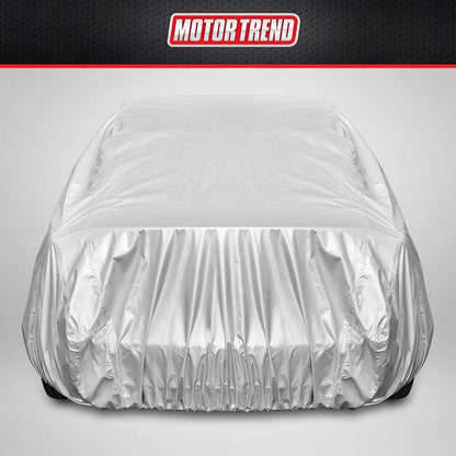 Motor Trend FlexCover Waterproof Car Cover for Rain Wind All Weather L Fits up to 190 x 70 x 50 inches