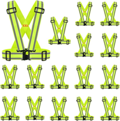 High Visibility Safety Vest(2PACK)|Reflective Running Gear for Walking,Cycling,Construction,Motorcycle|Men,Women (2, XXL-yellow)