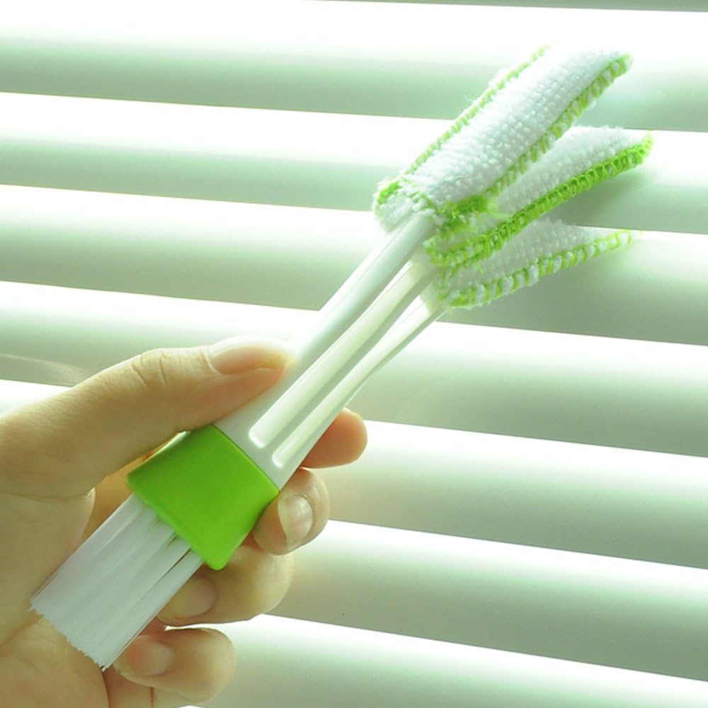 SENHAI Mini Duster for Car Air Vent, Set of 3 Automotive Air Conditioner Cleaner and Brush, Dust Collector Cleaning Cloth Tool for Keyboard Window Leaves Blinds Shutter