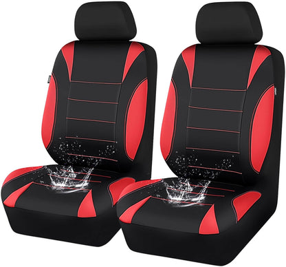 CAR PASS Waterproof Car Seat Covers Front Seats Only with 5mm Composite EVA, Neoprene Car Seat Cover with Separate Headrest Cover, Quick Setup Universal Fit for Car SUV Trucks,Airbag Compatible（Gray