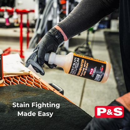 P & S PROFESSIONAL DETAIL PRODUCTS Terminator Enzyme Spot & Stain Remover – Professional Upholstery & Carpet Cleaner, Eliminates Grease, Dirt, Protein-Based Stains, Fresh Scent - 1 Gallon