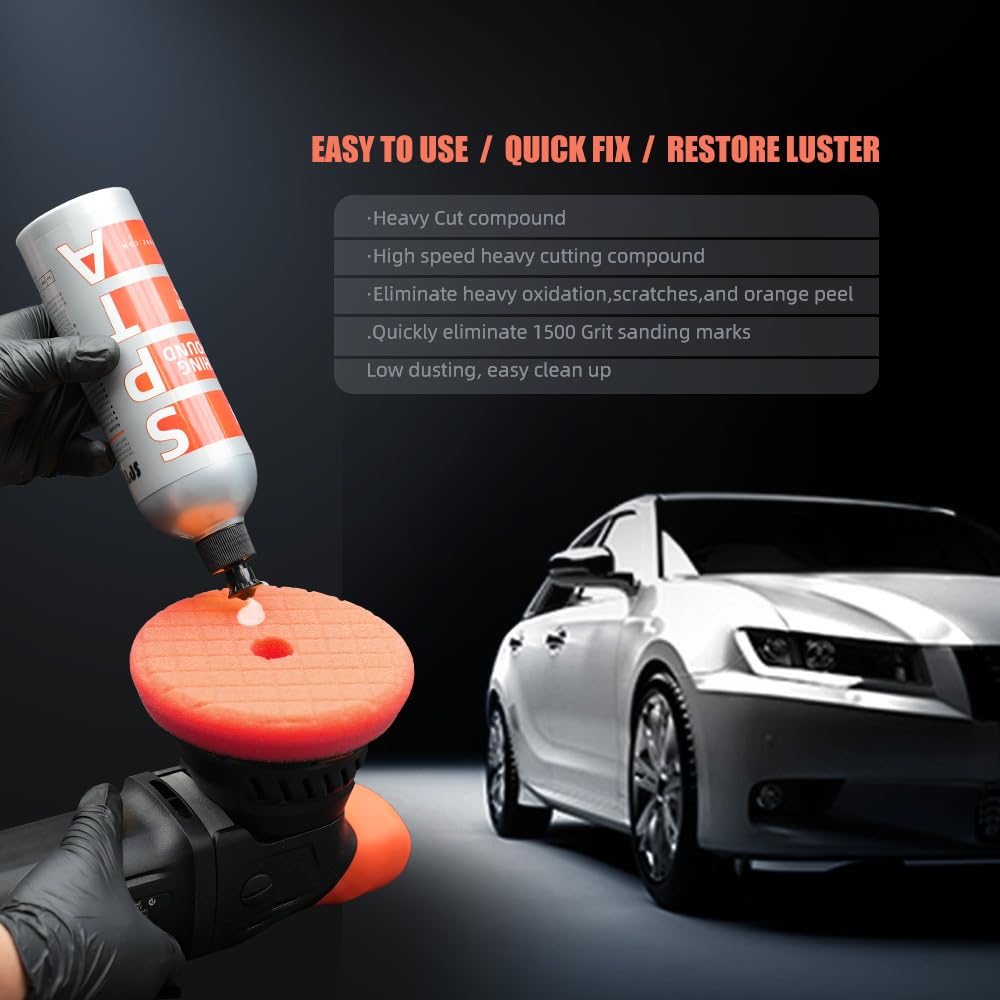 Mix Polishing Compound, SPTA 4.06oz (120ml) Polishing Compound Car Scratch & Swirl Remover Rubbing Compound & Finishing Polish Buffing Compound Swirl Remover for Cars Automotive Paint Correction