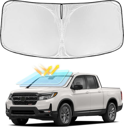 for Toyota Tacoma 2016-2023 2024 2025 2026 Sun Shade Sunshade Windshield Cover - 4 Layers Front Window Shade Custom Fit Tacoma 2Dr 4Dr Pickup Sun Visor 240T Shade Blocks UV Rays Car Accessories - Colors E