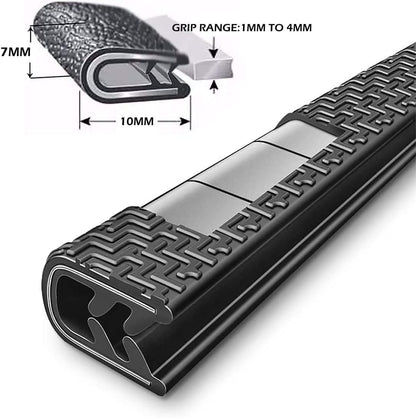 MYFAMIREA 33Ft(10M) Long Car Door Edge Guards, U Shape Edge Trim Rubber Seal Protector Car Door Protection Anti-Collision Rubber Clips Easy to Cut No Need Adhesive Fit for Most Vehicles| Black