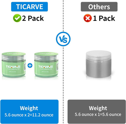 TICARVE Cleaning Gel for Car Detailing Car Cleaning Putty Auto Detailing Gel Detail Tools for Car Interior Cleaner Kit Car Vent Cleaner Automotive Car Cleaner Green