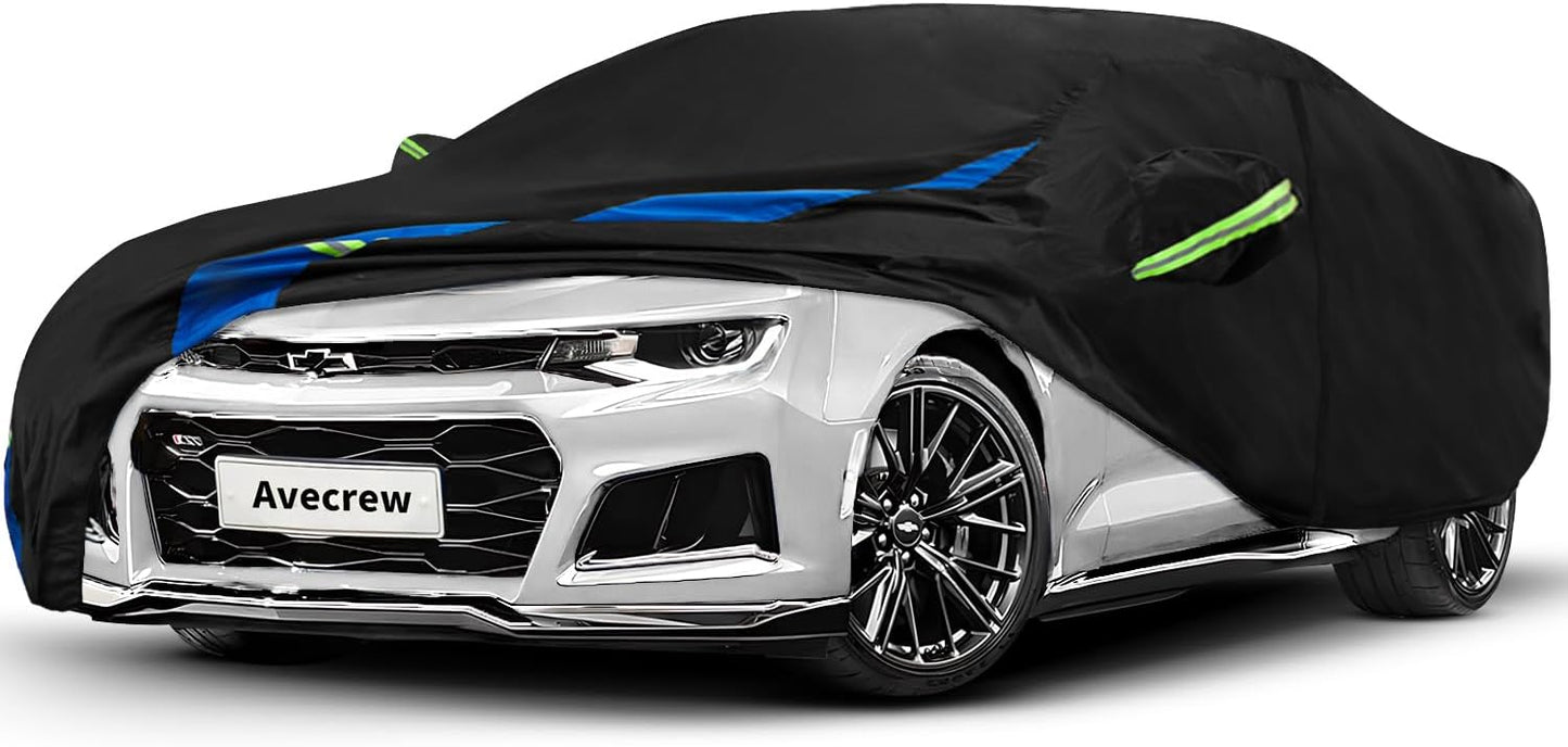 Avecrew Car Cover Waterproof All Weather for Automobiles, Outdoor Heavy Duty Full Exterior Covers for Sedan(194"-208")