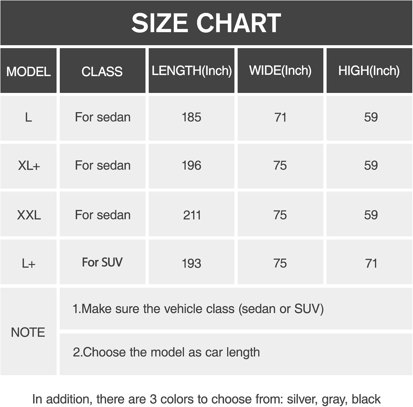 6 Layers Car Cover Waterproof All Weather Car Cover Waterproof All Weather, Outdoor Full Exterior Cover Rain Sun UV Snowproof Protection with Zipper Cotton for SUV (185-190inch)