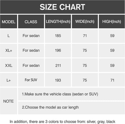 6 Layers Car Cover Waterproof All Weather Car Cover Waterproof All Weather, Outdoor Full Exterior Cover Rain Sun UV Snowproof Protection with Zipper Cotton for SUV (185-190inch)