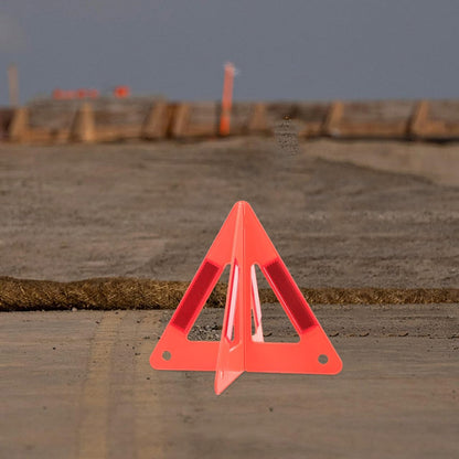 Amosfun Reflective Road Safety Kit Safety Triangle Warning Sign for Car Roadside Assistance Emergency Reflective Triangle for Work Trucks Trailers Tractors Portable Road Warning Sign