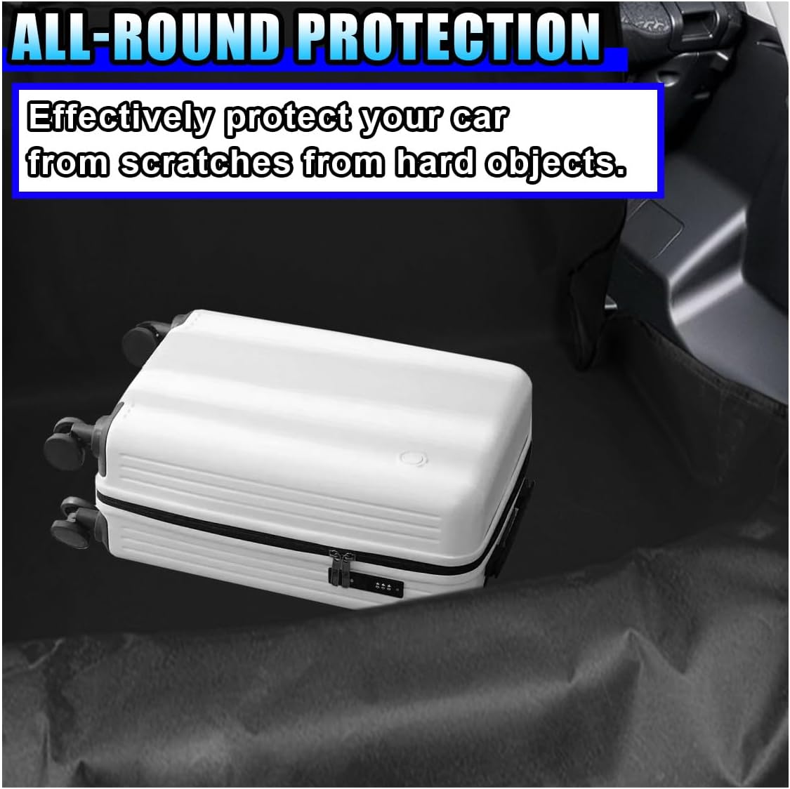 ZIMISI Car Cargo Liner for Dogs, Waterproof Non-Slip Dog Seat Mat, Anti-Scratch Rear Bumper Guard for Cars, Foldable Pet Cargo Cover, Universal Car Rear Trunk Accessories for Cars/SUVs/Trucks (Black)