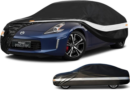 10 Layers Car Cover Custom Fit for Mercedes Benz C Class C250 C300 C43 C63 (1993-2026), Waterproof All Weather for Automobiles, Outdoor Full Cover Sun Dust Rain Protection with Cotton. Black - Colors B