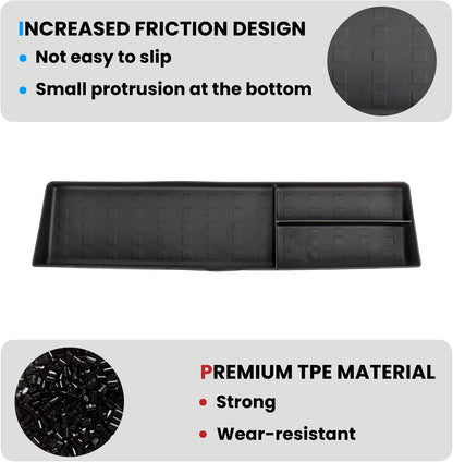 Glove Box Divider Organizer Compatible with 2024 2025 2026 Hyundai Santa Fe Insert Divider Tray ABS Secondary Storage Interior Accessories