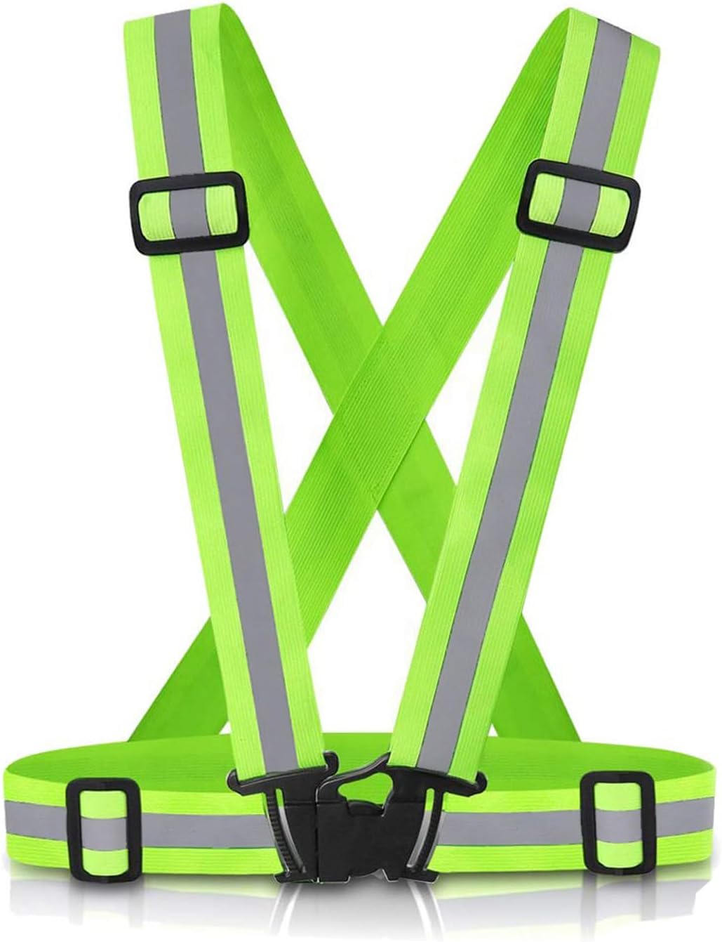 Reflective Vest Running Gear, 2Pack High Visible Safety VES for Cycling Jogging Running Walking, Adjustable for Men Women