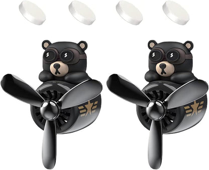 Pilot Car Air Freshener, Cute Dog Car Vent Clip Air Freshener Automotive Air Outlet Fan Diffuser, Automotive Interiors Vent Decoration (Shake Head Style - Dog)