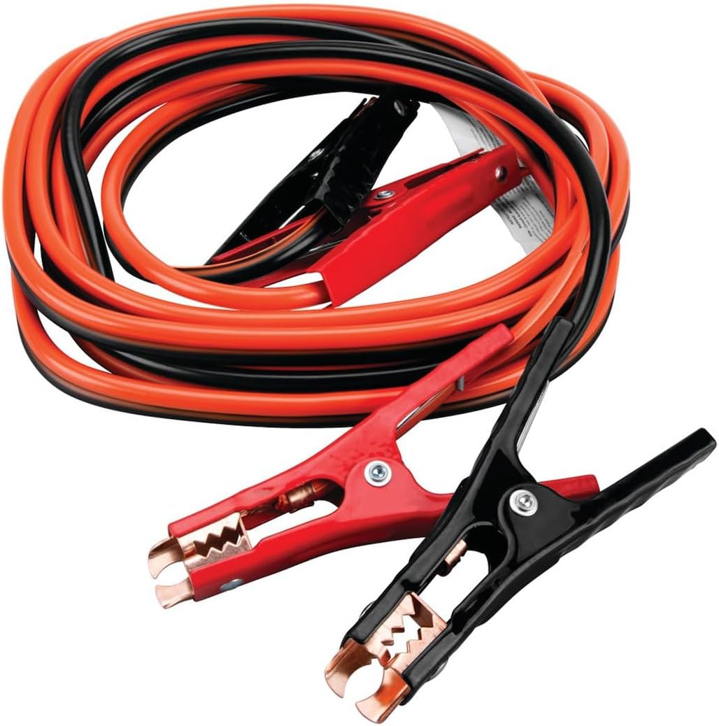 Performance Tool W1675 10ft 4GA Lighted Jumper Cables - Tangle-Free, Heavy Duty Clamps, Suitable for Trucks, SUVs, and Other Large Vehicles