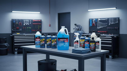 (6 Gallons) - Power Blast Windshield Washer Fluid, -20°F Protection, Blue, 1 Gallon Jug, Ready to Use (6 GALLONS, Blue Power Blast -20°F)