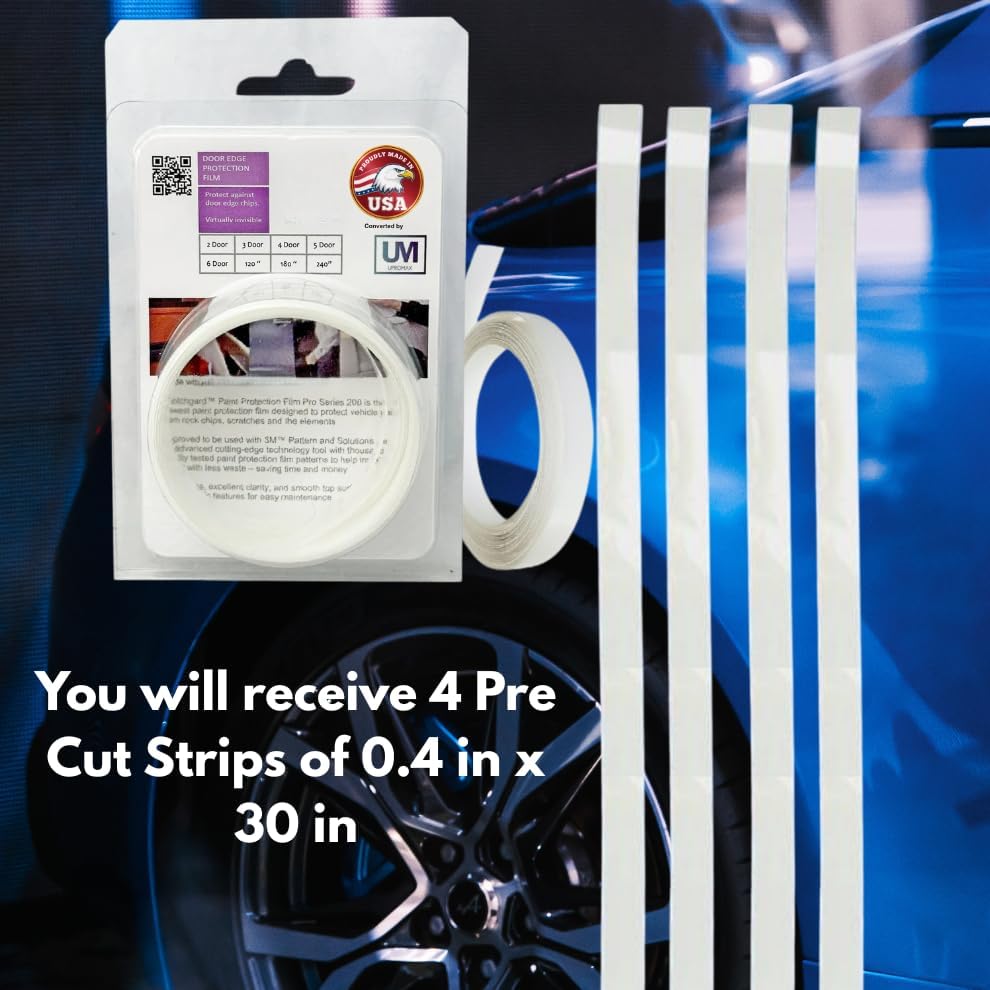 4 Door Edge Upromax Paint Protection Film PPF 8mil Precut Strips, Universal Fit Clear Tape Door Seal, Car Accessories Car Cover, Scotch Guard, Clear Tape, Door Protector, SUV