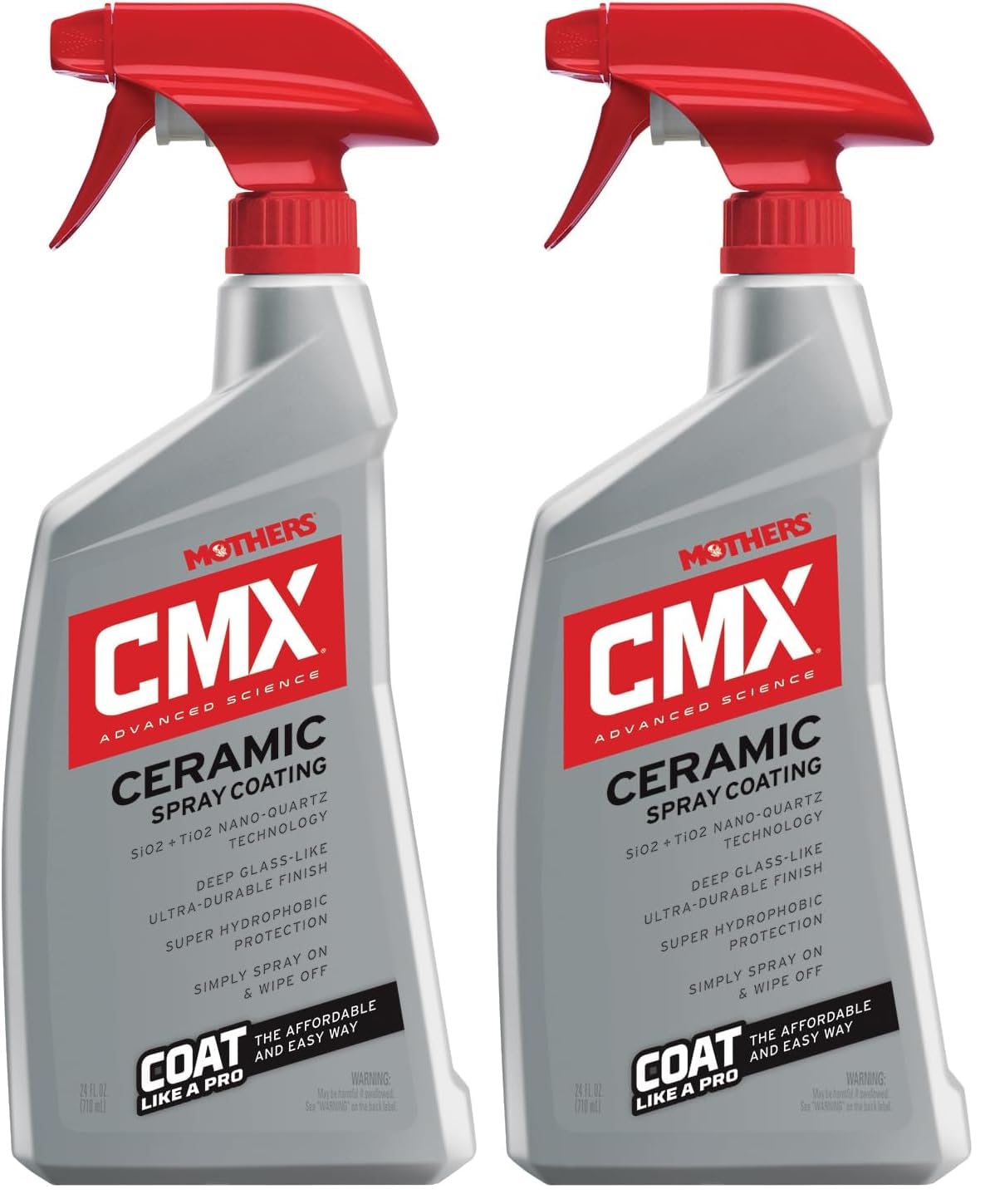Mothers CMX Ceramic Spray Coating, 24 oz. – Advanced SiO2 + TiO2 Protection, User-Friendly, Professional Grade, Ultra Durable Long-Term Protection, High Gloss Super-Hydrophobic Finish (01024)