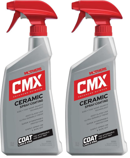 Mothers CMX Ceramic Spray Coating, 24 oz. – Advanced SiO2 + TiO2 Protection, User-Friendly, Professional Grade, Ultra Durable Long-Term Protection, High Gloss Super-Hydrophobic Finish (01024)