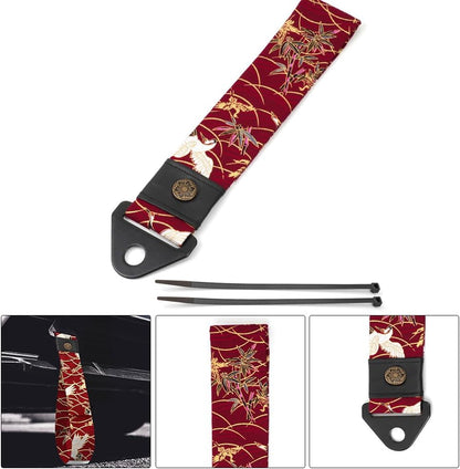 RASTP Racing Tow Strap, Car Modification Sports Trailer Belt Fit for Front or Rear Front Bumper Decorative (Red)