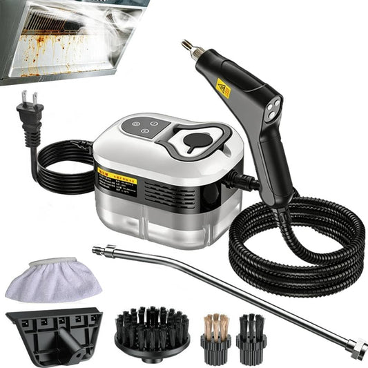 Portable Handheld Steam Cleaner: 2500W High Temperature Pressurized Steamer - Cleaning Machine with 6 levels Adjustable Steam for Multi-Surface, Kitchen, Bathroom, Furniture, Car, Windows (red)