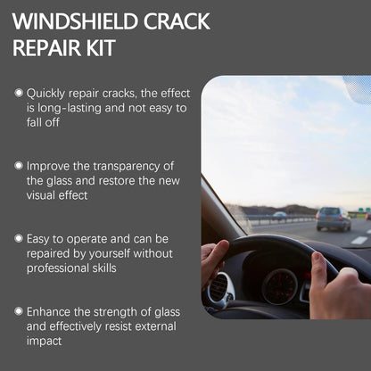 Windshield Crack Repair Kit 2 Packs, Car Windshield Crack Repair Kit with Glass Repair Liquid for Cracks and Chips, 2026 New Universal Cracks Glass Repair Kit for All Types