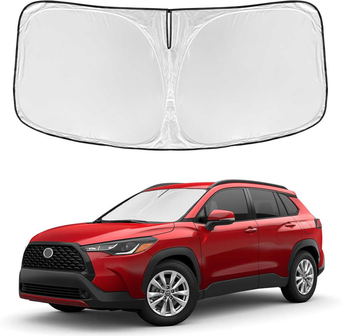 for Toyota Tacoma 2016-2023 2024 2025 2026 Sun Shade Sunshade Windshield Cover - 4 Layers Front Window Shade Custom Fit Tacoma 2Dr 4Dr Pickup Sun Visor 240T Shade Blocks UV Rays Car Accessories - Colors D