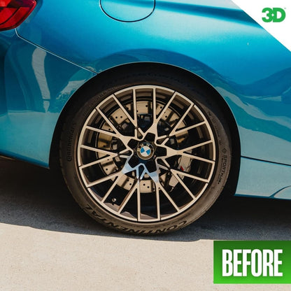 3D Magic Blue Tire Shine Spray - Water Resistant High Gloss Tire & Trim Dressing | Long Lasting Protection | No Sling, No Run Formula | Made in USA |16 oz