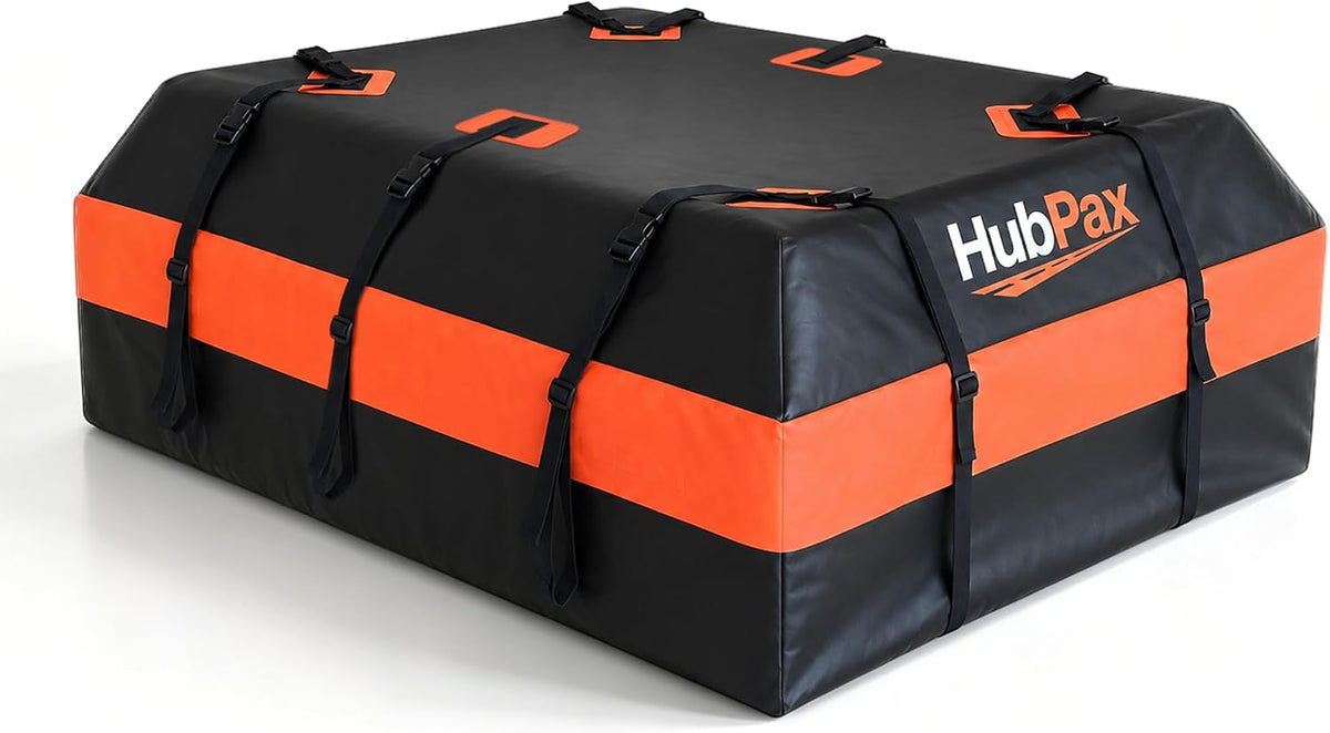 21 Cu Ft. Car Rooftop Cargo Carrier Bag Car Roof Top Bag Cargo Carrier | Fit All Vehicle with/Without Rack, Includes Anti-Slip Mat, 8 Reinforced Straps, 6 Door Hooks, Luggage Lock