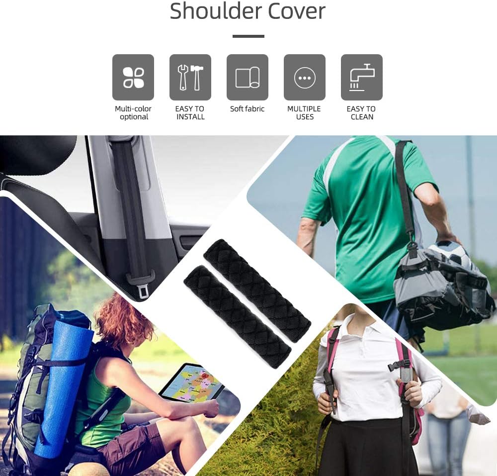 surpassme Car Seat Belt Pads Cover, 2 Pack Seat Belt Shoulder Strap Covers Protector to Release Stress to Your Neck and Shoulder for a Safety Driving (Pink)