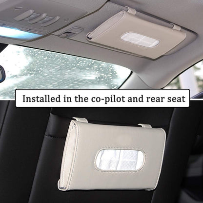Fredysu Car Visor Tissue Holder, Sun Visor Napkin Holder Backseat Tissue Case, Premium Car Tissue Box for car, Vehicle (Black)