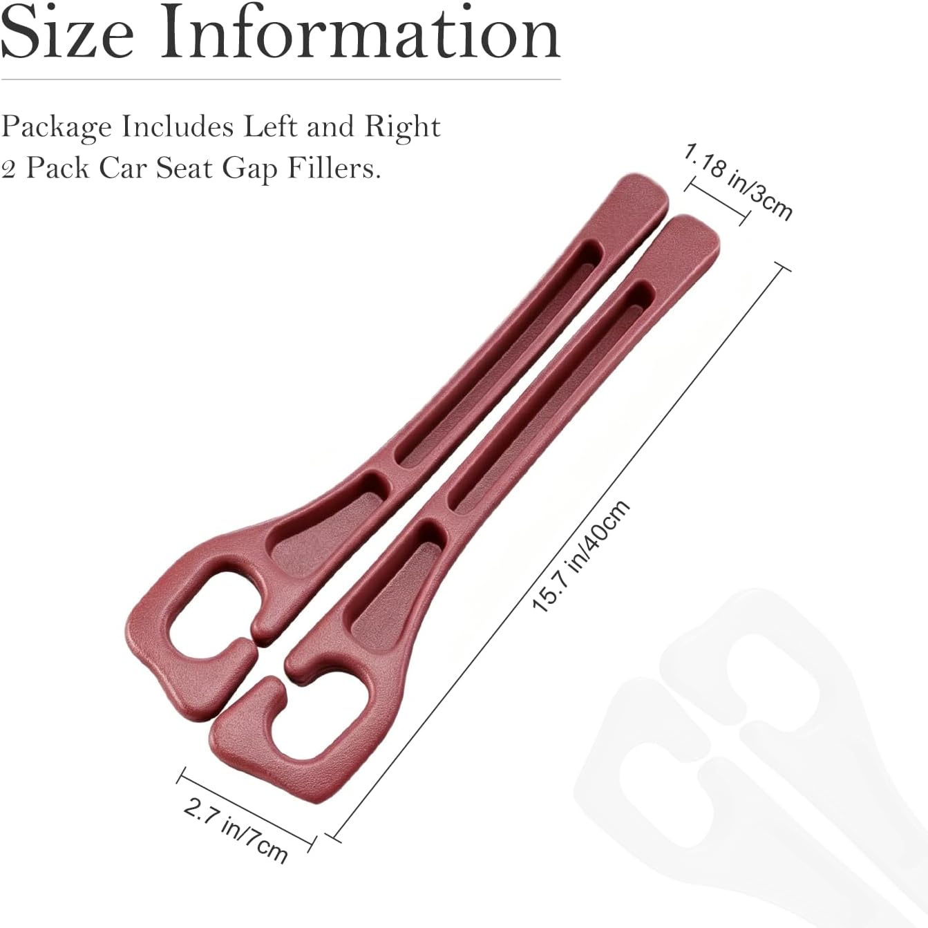 Car Seat Gap Filler 2-Pack, Universal Car Seat Gap Filler Organizer, Seat Gap Plug – Fills Gap Between Seat & Console, Drop-Proof Guard for Phones, Keys & Cards, Fits Cars, SUVs, Trucks, Black