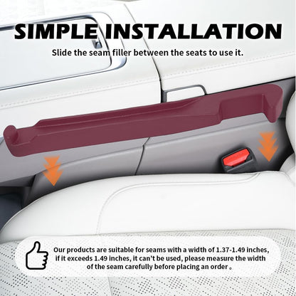 2PCS Car Seat Gap Filler Organizer,2 in 1 Car Gap Filler with Fill and Storage Function for Storing Phones Keys Cards,Universal Multifunctional No Drop Seat Guard for Cars