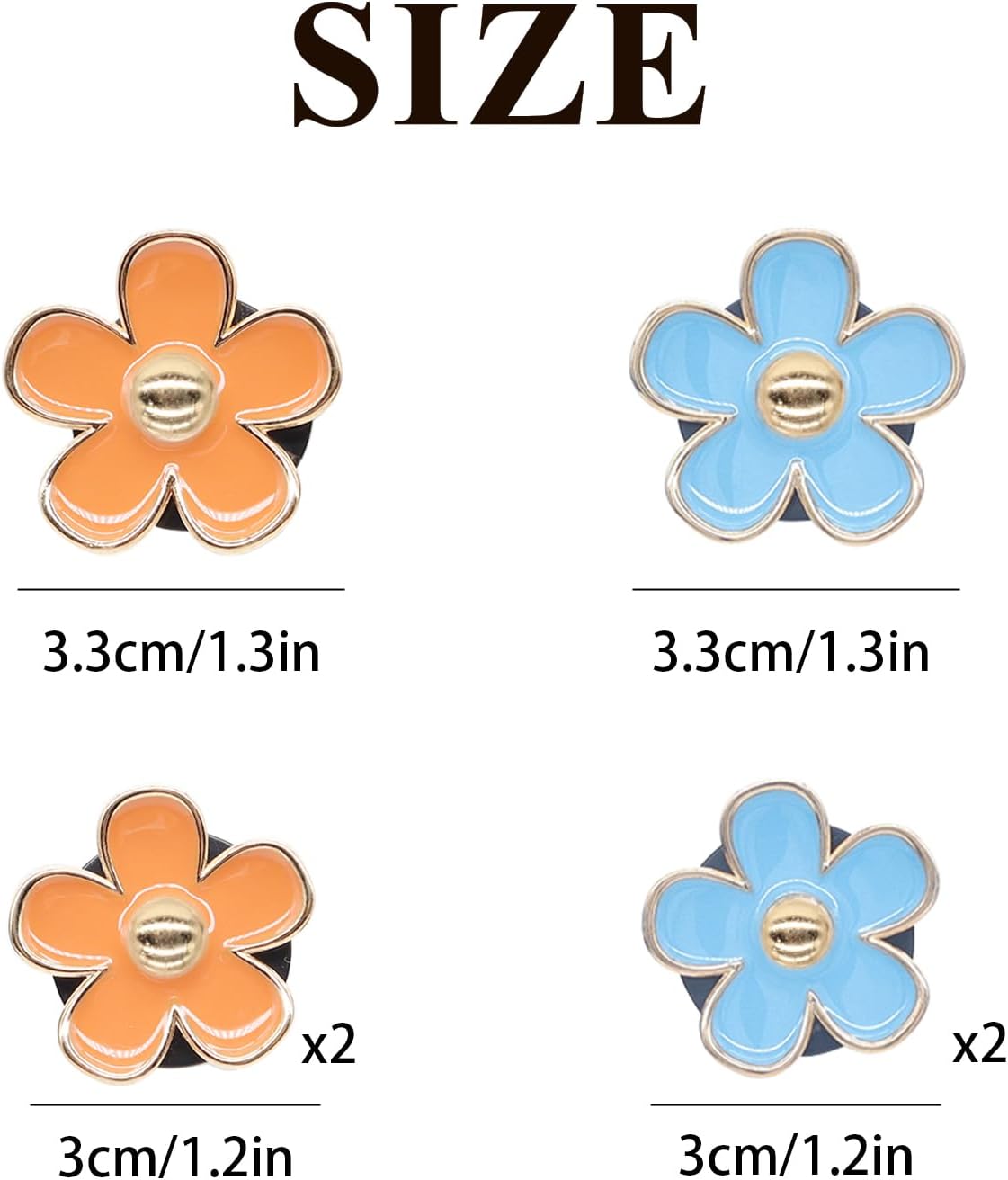ORIESSE 6pcs Flowers Car Air Freshener Vent Clips Purple White Daisy Air Vent Clip Car Accessories for Women 3.3cm/3cm Flower Vehicle Interior Decor Refillable Diffuser