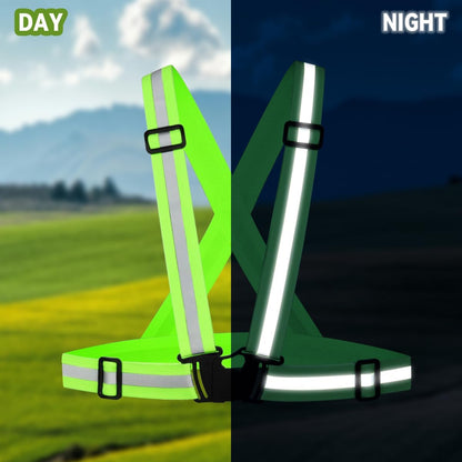 Tenalleys 2 Pack Reflective Vest Running Gear Adjustable High Visibility Reflective Running Safety Vest for Women Men Night Cycling,Hiking, Jogging,Dog Walking
