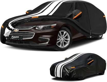 Kayme Heavy Duty Car Cover Custom Fit for BMW 3 Series 320i 325i 328i 330i 335i (1982-2026), Outdoor Full Exterior Cover with Tape and Towel, Rain Snow Sun UV Protection. - Colors A
