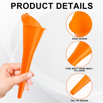 Long-Neck Oil Funnel for Automotive – Multi-Function Plastic Funnel for Oil, Gas & Lubricants – Universal Car Accessory (Black (1-Pack))