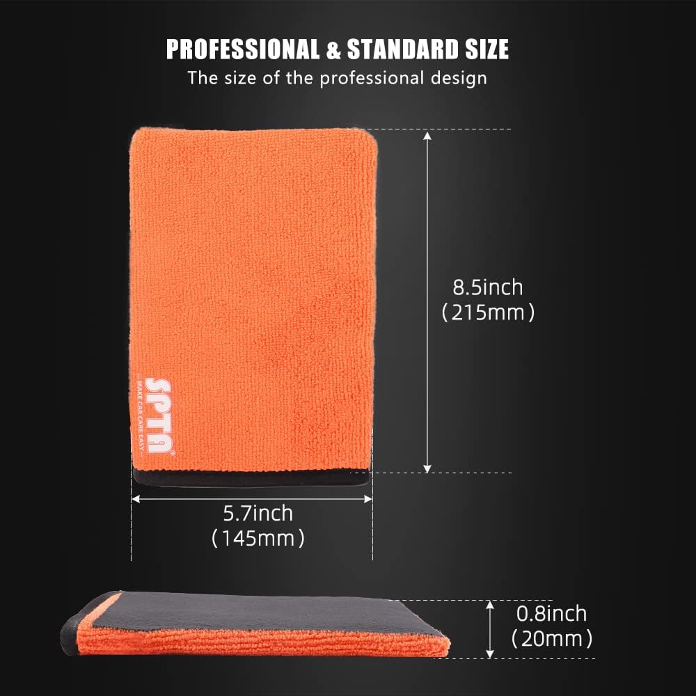 SPTA Clay Mitt, Pro Medium Grade Clay Bar Infused Mitt, Car Detailing Glove Quickly Removes Debris from Your Paint, Glass, Wheels, & More -CB306