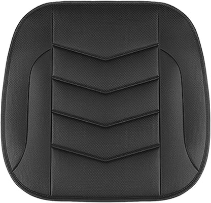 HZEL Car Front Bottom Seat Cover, Breathable Leather Full Wrapped Non-Slip Bottom Driver Seat Cushion with Storage Pocket, Comfortable Auto Interior Chair Protection Cover, Universal Fit (Coffee)