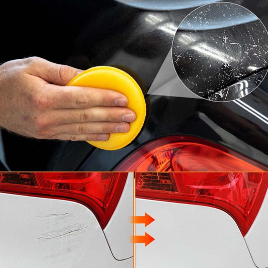 2026 New Upgrade Car Scratch Removal Wax, Scratch Remover for Vehicles with Wipe and Sponge, Car Polishing Wax Scratchs Remover, Cars Paint Scratchs Repair Kit for Deep Scratches (1 Set)