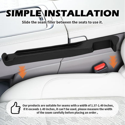 2PCS Car Seat Gap Filler Organizer,2 in 1 Car Gap Filler with Fill and Storage Function for Storing Phones Keys Cards,Universal Multifunctional No Drop Seat Guard for Cars