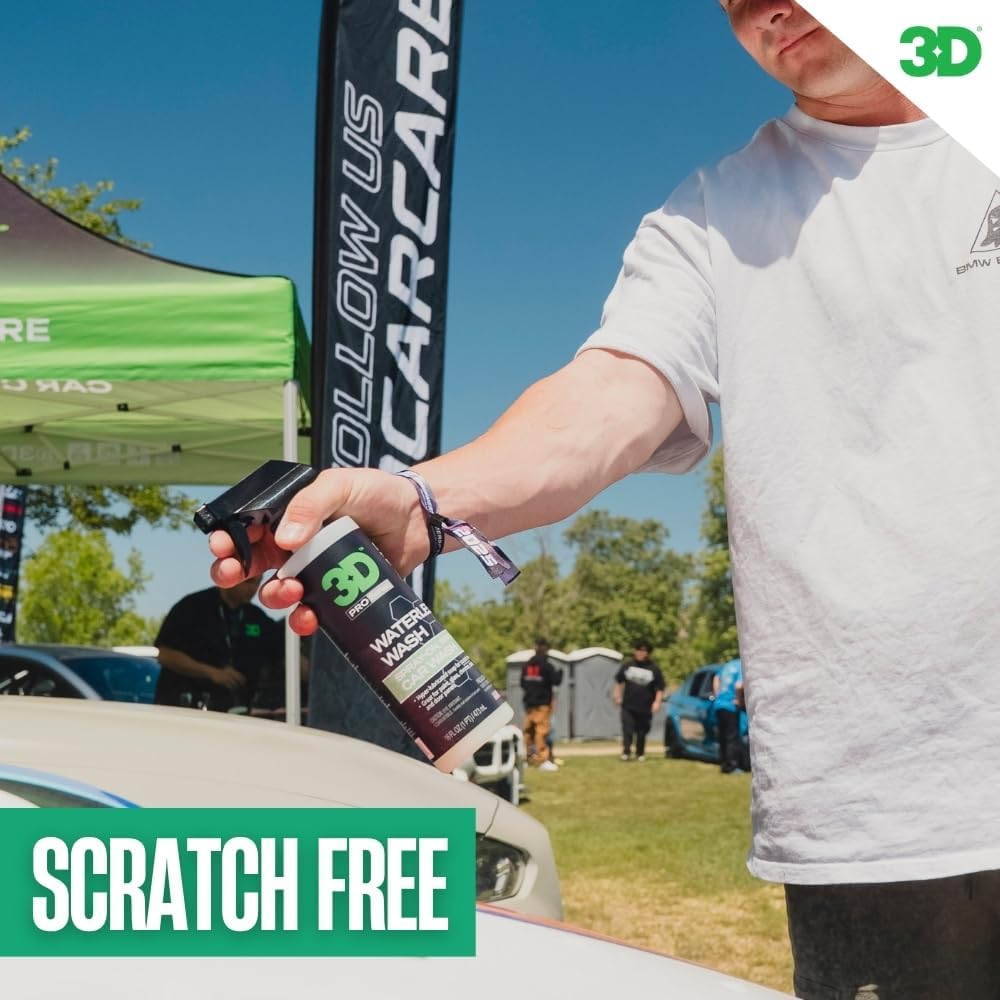 3D Waterless Car Wash - Easy Spray Waterless Detailing Spray - No Soap or Water Needed - Great on Cars, RVs, Motorcycles & Boats 1 Gallon