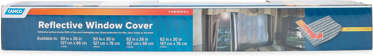 Camco 45164 62" x 30" SunShield Reflective Window Cover