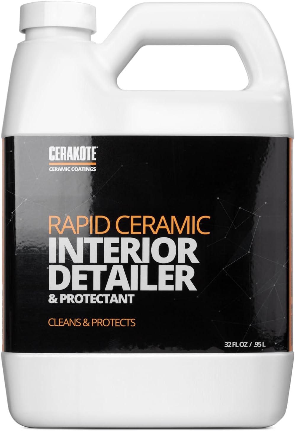 CERAKOTE Rapid Ceramic Interior Detailer and Protectant (14 fl oz.) – Quick and Easy – Multi-Surface Safe – Interior Car Cleaner Spray – Dry to the Touch – Clean and Protect Your Car, Truck, or SUV