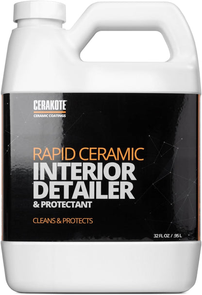 CERAKOTE Rapid Ceramic Interior Detailer and Protectant (14 fl oz.) – Quick and Easy – Multi-Surface Safe – Interior Car Cleaner Spray – Dry to the Touch – Clean and Protect Your Car, Truck, or SUV