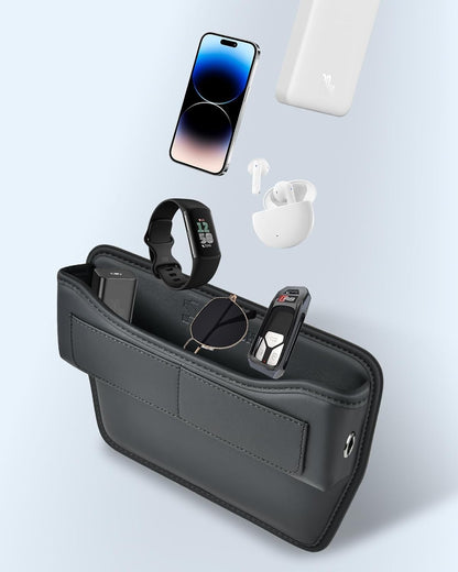 FLORICH Car Seat Gap Filler, Pro-Seats Gap Filler Organizer and Storages 2-in-1, Premium Leather Center Console Organizer, Car Organizer Front Seat Universal Fit for Car SUV Truck