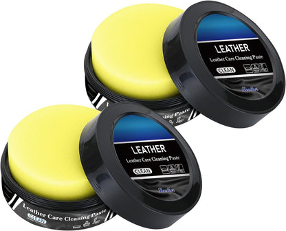 2Pcs Leader Cleaning and Care Cream & Cleaning Paste for Leather Care, Automotive Interior Leather Cleaning Cream, Leather Repair Kit Car Interior, Car Leather Conditioner Oil Paste